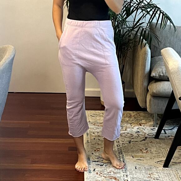 Nili Lotan Lilac Cropped Pants,100% Cotton,Size Small(Missing Tag and Drawstring - Picture 1 of 9
